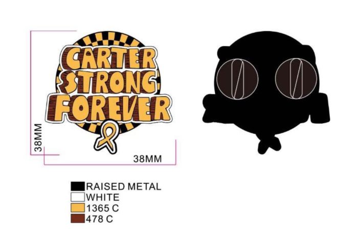 Carter Strong Forever enamel pin - Image 2